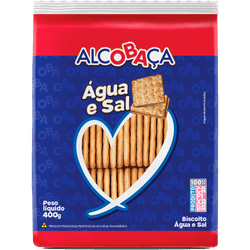 BISCOITO ALCOBACA 400G AGUA E SAL